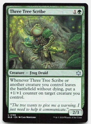 Three Tree Scribe 199 Uncommon Bloomburrow Magic: The Gathering Near Mint