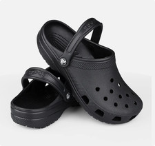 Unisex Crocs Black Classic Clog Sandals mens womens Shoes slippers US