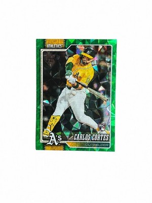 2026 Topps Series 1 Carlos Cortes #249 Green Diamante Foil RC 72/99 Color Match