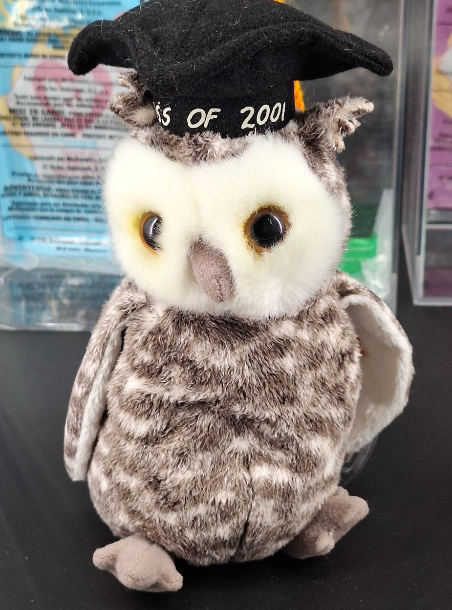 Lot of 5 TY Beanie Babies  Valentina/Valentino/Smart/Snowball/Scoop w/  Cases thumbnail 6