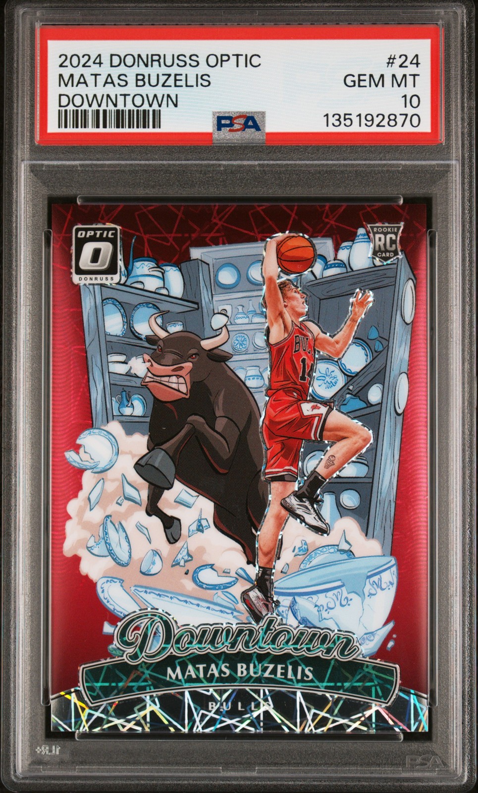 2024-25 Panini Donruss Optic #24 Matas Buzelis Downtown Rookie PSA 10
