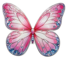Pink Butterfly Insect Waterproof Car Decal Wall Poster Vinyl Sticker Large