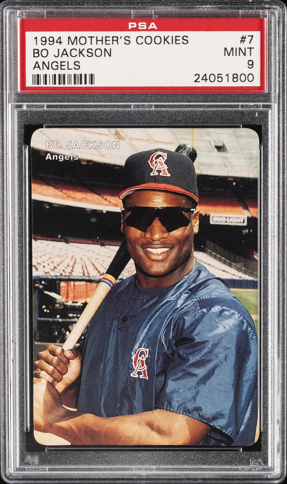 1994 MOTHER'S COOKIES ANGELS #7 BO JACKSON PSA 9