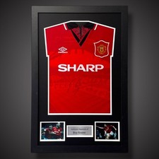 Framed Roy Keane Manchester United Signed Shirt - Private Signing With COA &pound;299