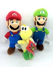 Super Mario Bros Plush Lot - 10" Mario and Luigi 7" Koopa Troopa Good Stuff