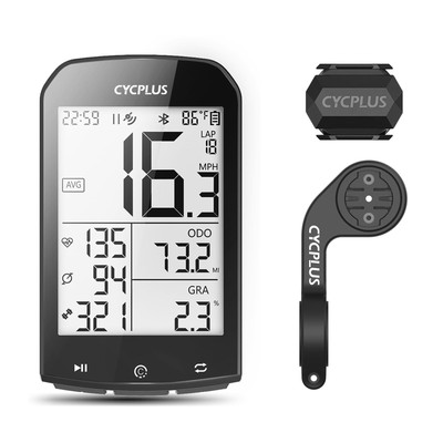 CYCPLUS Bike Computer Set Include Speed Sensor and Mount Wireless Bicycle Speedo
