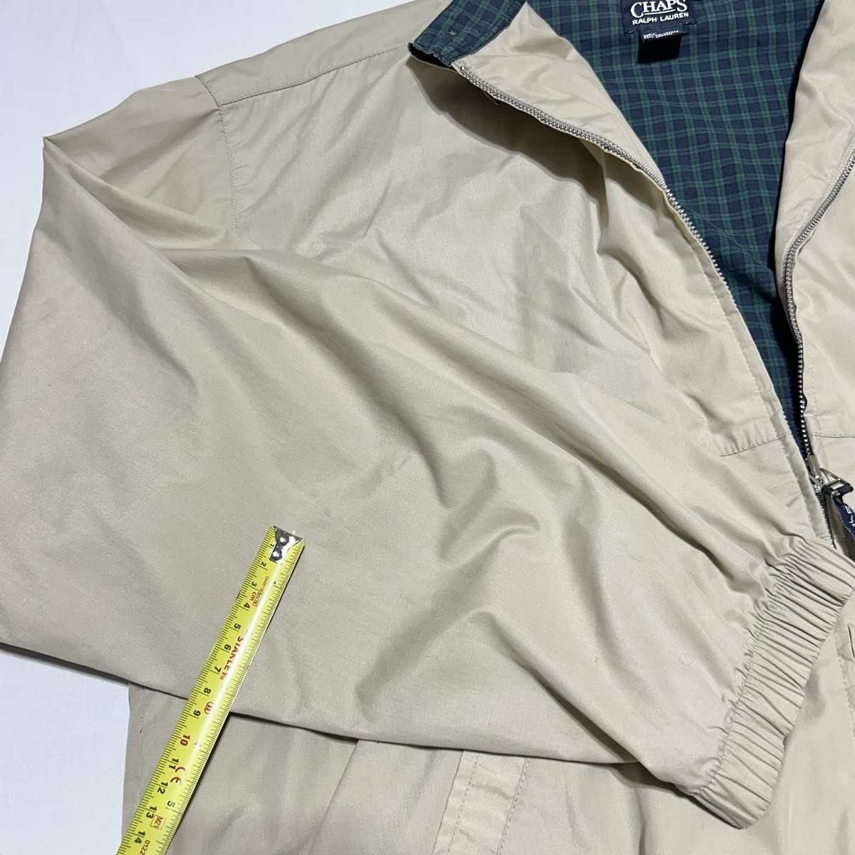 Vintage Ralph Lauren Chaps Golf Harrington Jacket Mens L - Beige
