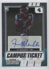2021 Contenders Draft Picks College Campus Ticket 4/99 CJ Marable #320 Auto k4p