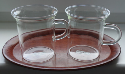 (2von8) 2x Bodum Teeglas Teetasse Kaffeebecher Henkelbecher Glas