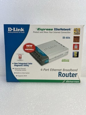 D-Link DI-604 Cable/DSL Router 4-Port Ethernet Broadband XBox Compatible
