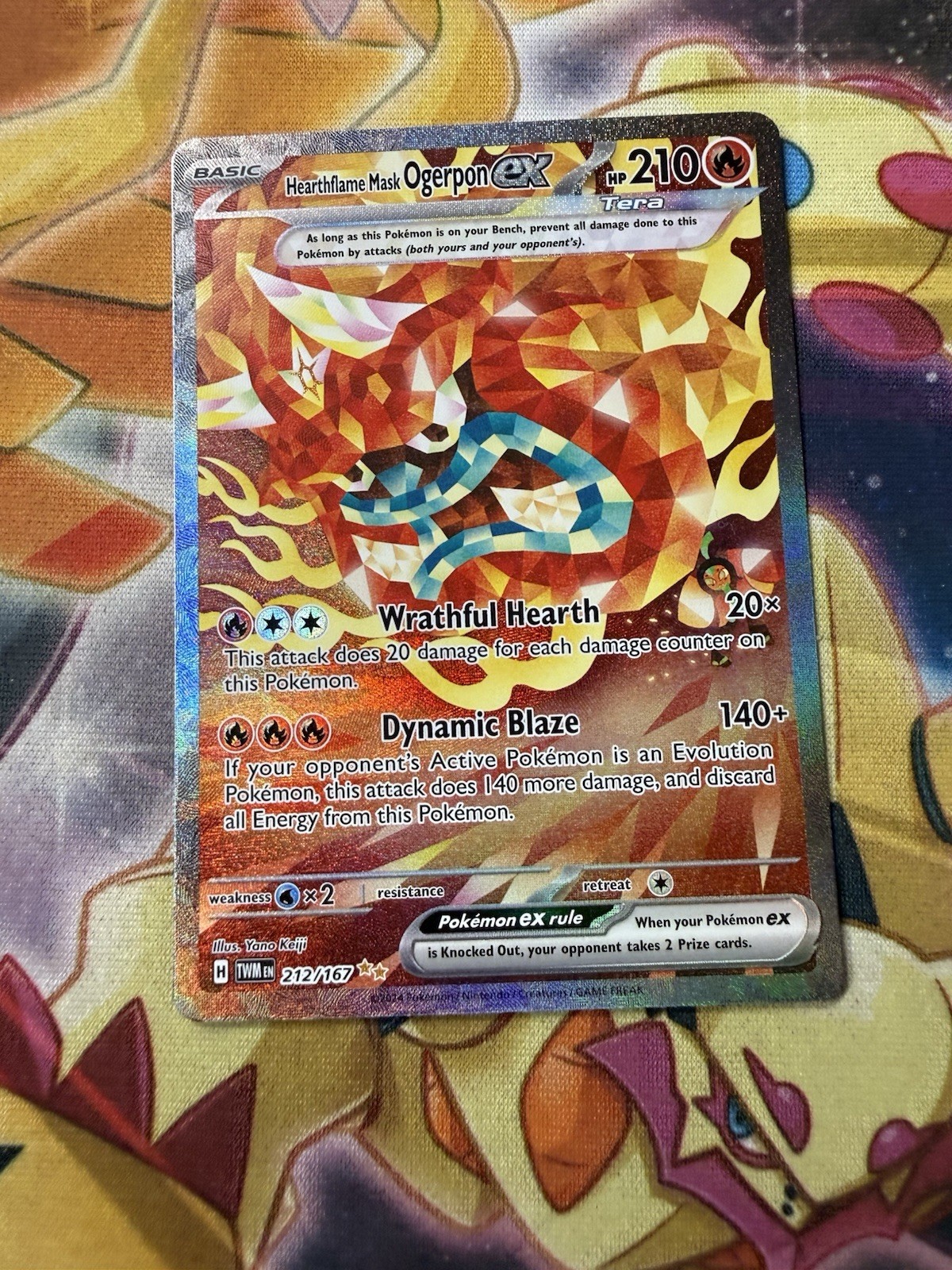 🔥 Pokémon TCG Hearthflame Mask Ogerpon EX 212/167 Twilight Masquerade NM