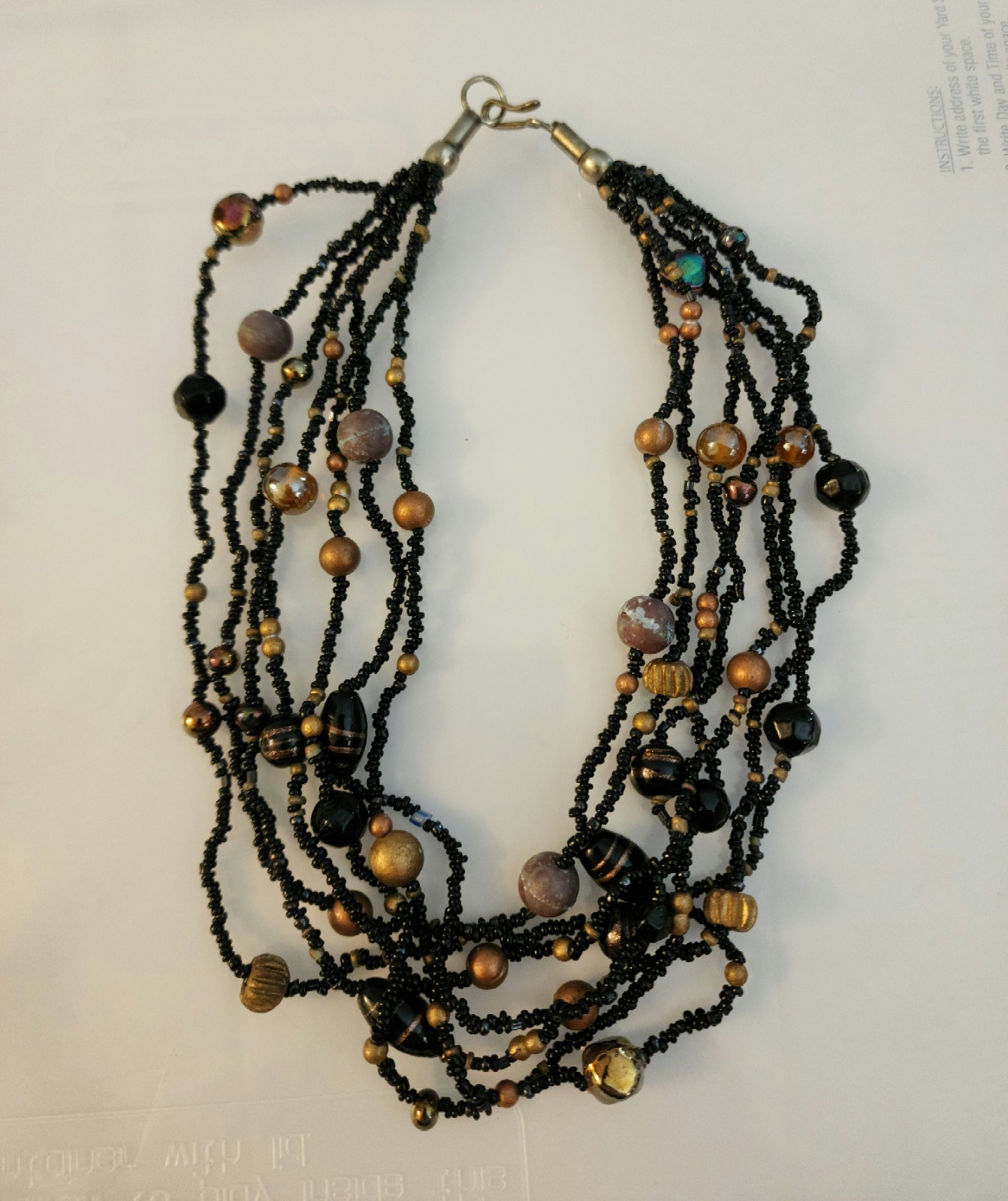 Vintage Bohemian Multi Stranded Statement Rope Ne… - image 2