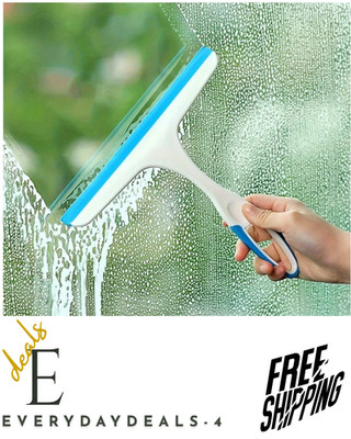 1 piece 2in1 squeegee scraper for window shower tiles Mirror and Glass Cleaning