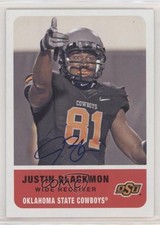 2012 Fleer Retro 1962 Fleer Design Auto Justin Blackmon #62-JB Auto pn1