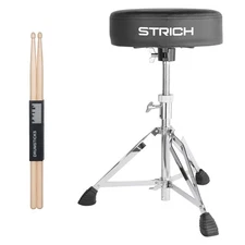 Drum Throne, Height Adjustable Padded Seat Drum Stool, Heavy Duty Swivel Drum...