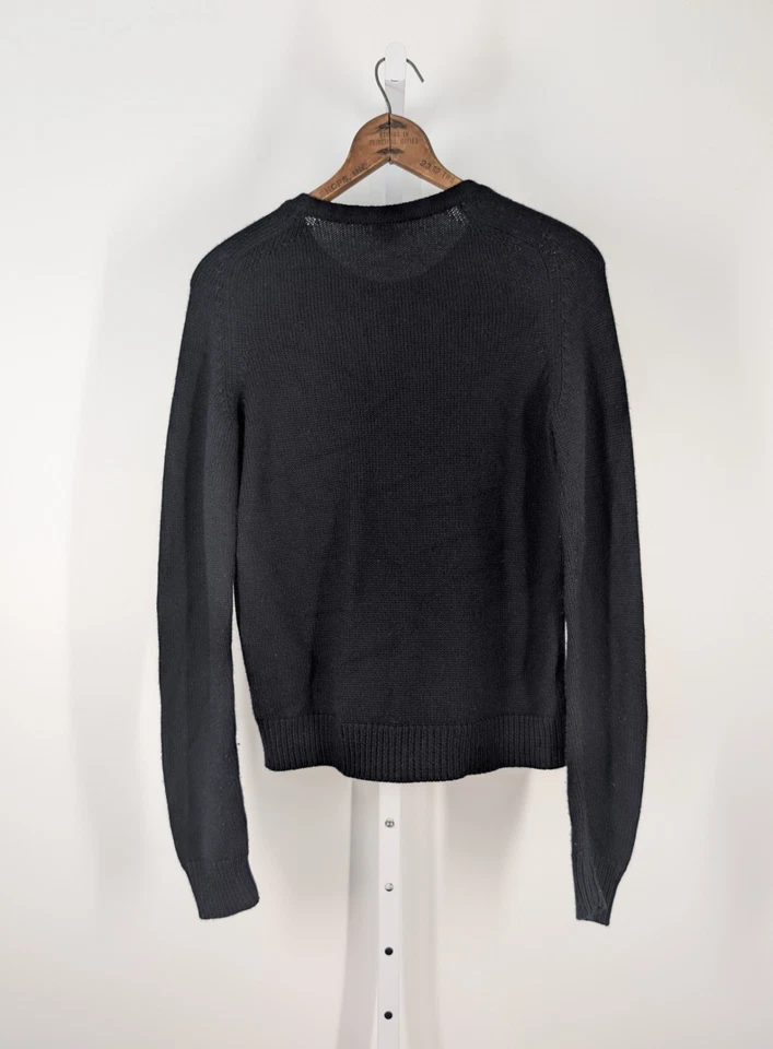 Suéter Hermes Margiela Era Y2K Anos 90 Passarela Cashmere Seda Couro de Cabra Camurça Corpo - Imagem 3 de 4