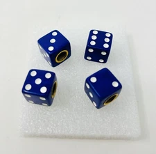 (4) Purple Dice Tire/Wheel Stem Air Valve CAPS covers set car truck hot rod ATV