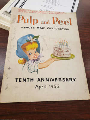 MINUTE MAID Corp ''PULP & PEEL'' 1955 USED Magazine 22 pgs