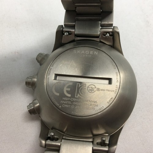 Skagen Wristwatch SKT1305 Men's Quartz 40mm With Box Black Silver Excellent - Picture 4 of 7