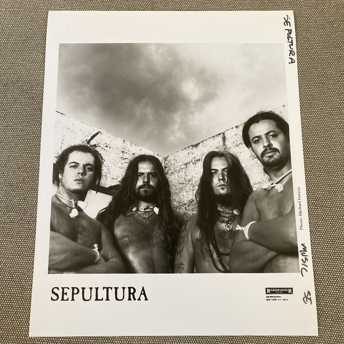 Sepultura Press Photo 8x10, Andreas Kisser, Derrick Green, See