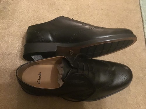 NEU UND VERPACKT Clarks schwarze Lederschnürer Gr. 11G "Brink Catch" - Bild 3 von 6