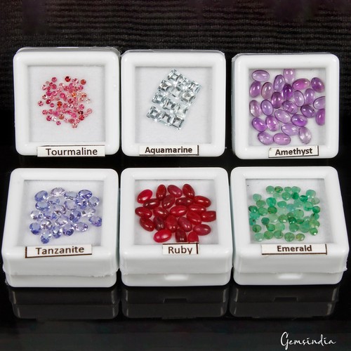 188 Piezas Multi Piedras Preciosas Naturales Forma Surtida 1-5mm Venta al por mayor ~ 6 Lotes Paquete - Imagen 2 de 7