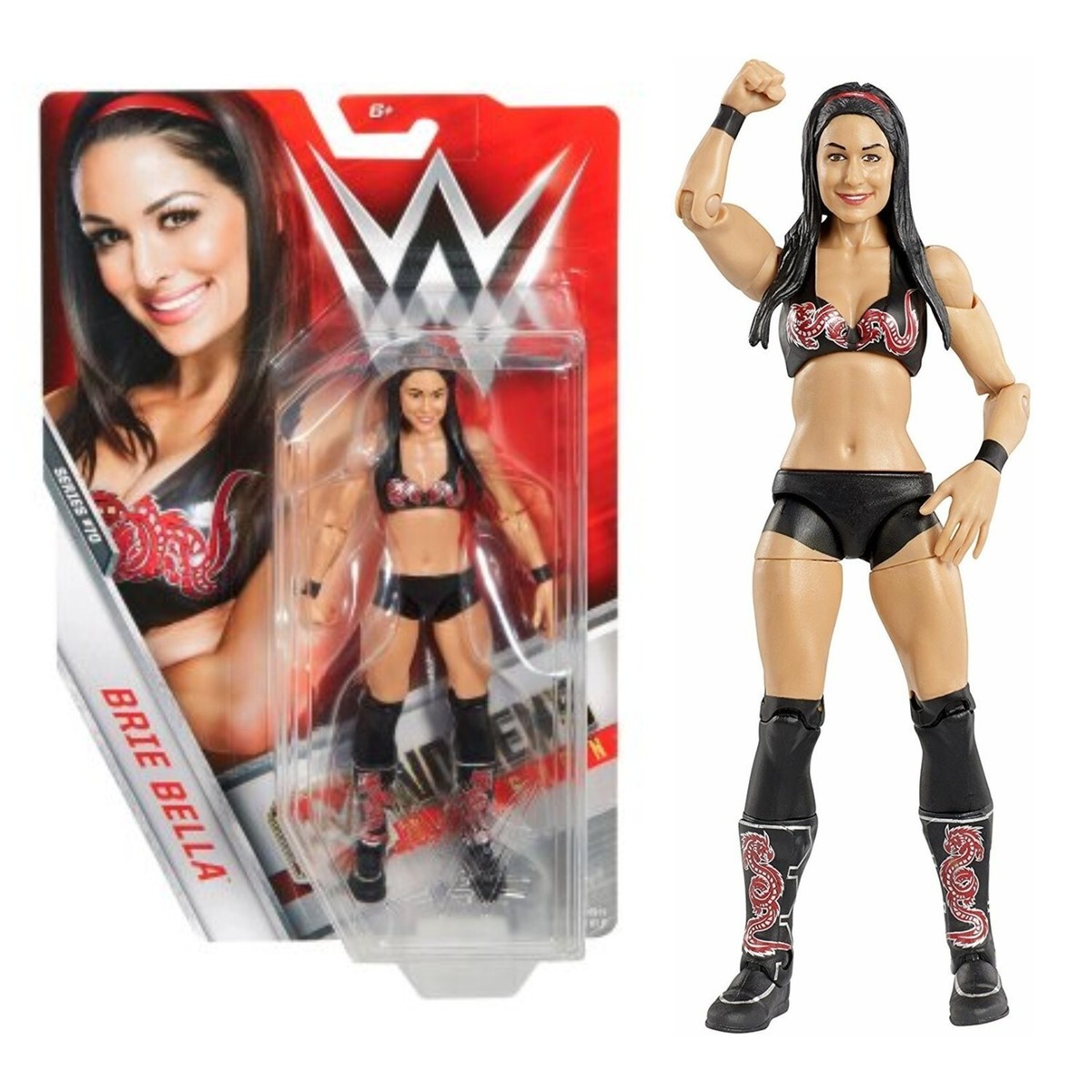 WWE Action Figure Base Brie Bella 15cm – Superstar Con Articolazioni E Dettagli Autentici