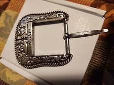 ARIAT SILVER TONE 2007 WESTERN BELT BUCKLE    LIMITED EDITION VGUC AMERICANA
