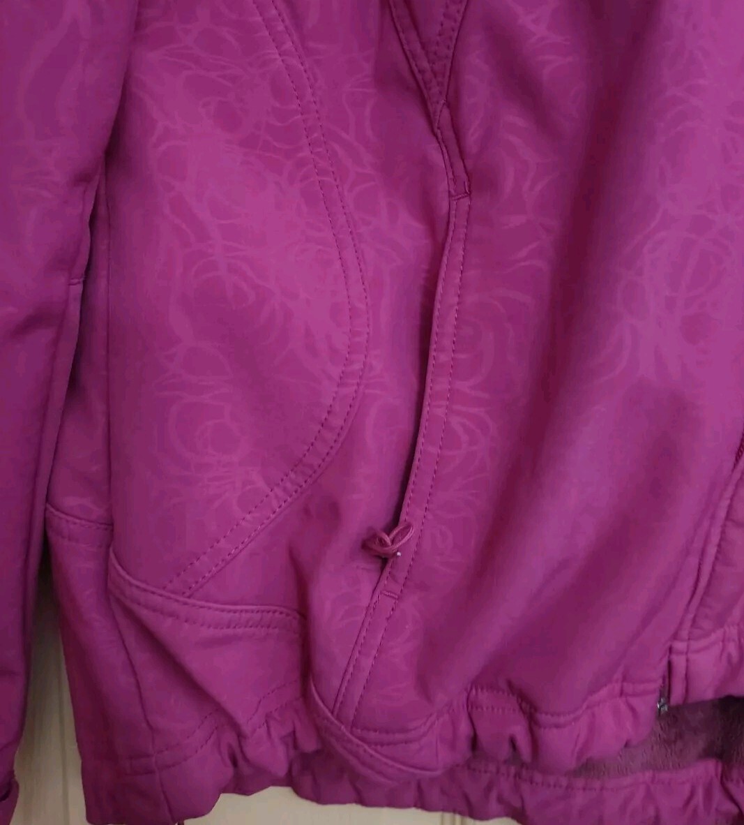 Double Diamond Pink Large Polyester Fall Winter J… - image 3