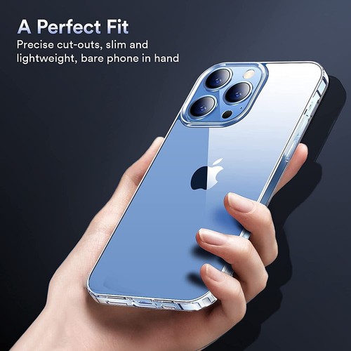 For Apple iPhone 13 Pro Max Hybrid Crystal Clear Hard Gummy PC Bumper Case Cover - 第 6/7 張圖片