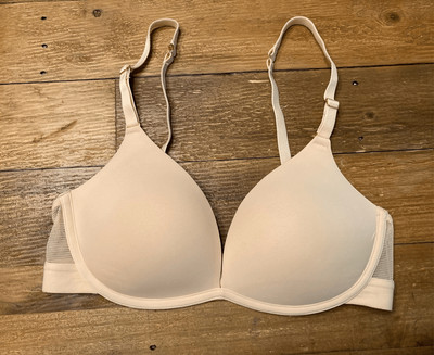 LIVELY  32D The Deep V No-Wire Push-Up Bra Toasted Almond