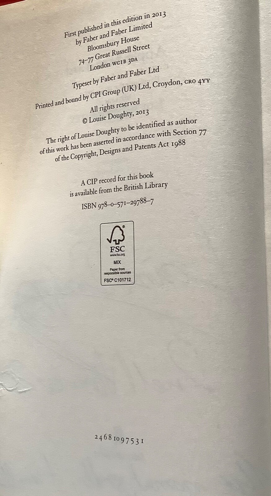 Apple Tree Yard, Louise Doughty First ed Signed Lined, Dated, Faber