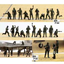Homemade 1/72 Air Force Ground Handling 10 Troopers Finished Colored Model