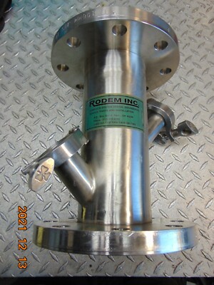 4'' Stainless Steel Y WITH FLANGES AND SANITARY TRI-CLAMP CONNECTIONS 316/316L