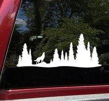 Wolf In Treeline Vinyl Decal Rv Graphics Motorhome Pine Trees Forest Camping Wolf In Treeline Vinyl Decal Rv Graphics Motorhome Pine Trees Forest Camping