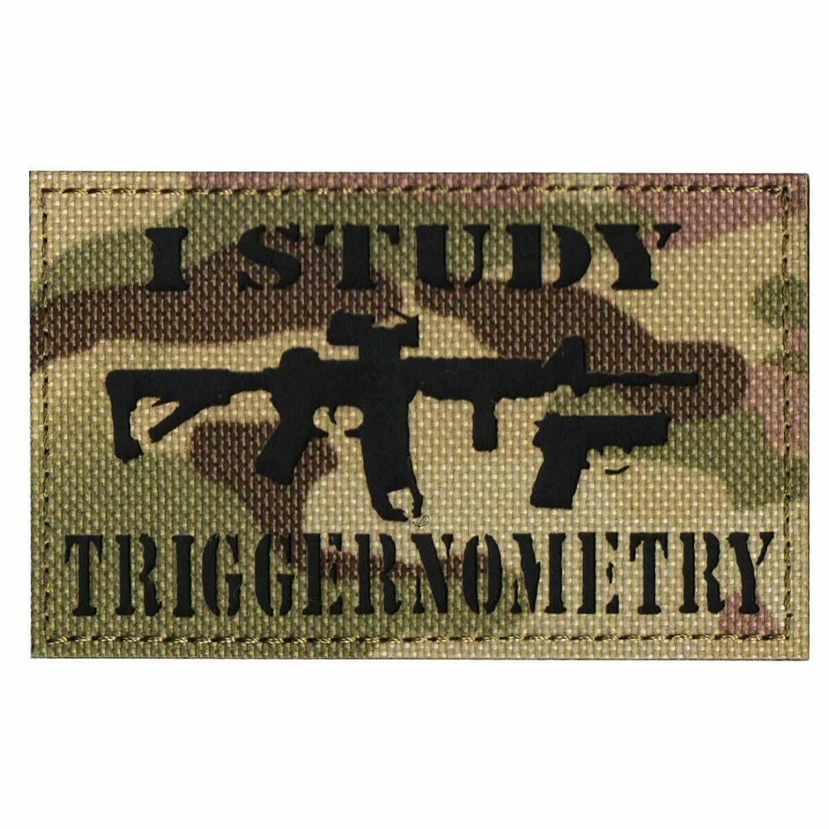 I Study Triggernometry Reflective IR Hook Loop Patch Glow in Dark