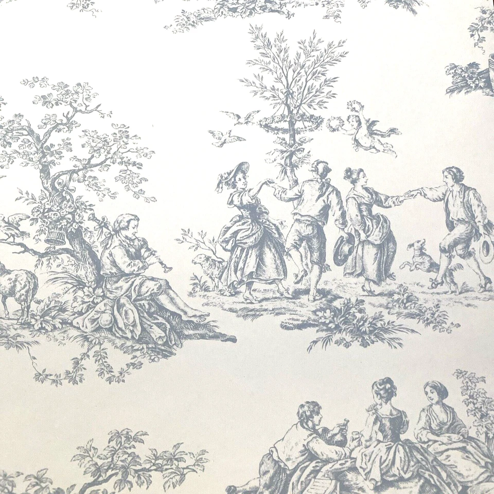 Norwall Blue & White TOILE Wallpaper 5 Double Rolls Unopened Gorgeous @B - Image 2 of 4