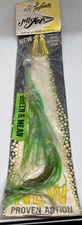 Tony Accetta JUMBO Jelly-JET AQUA DYNAMIC SALT TROLLING VINTAGE LURE GREEN 12"
