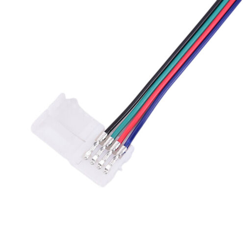 10PCS 10mm 4 Pin Male Female PCB Connector Cable For RGB 5050 3528 LED Stri-q HF - Picture 4 of 9