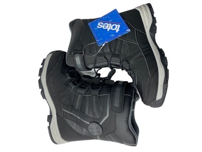 Totes Boys Sage Black Grey Snow Winter Boots Waterproof  Size 3M