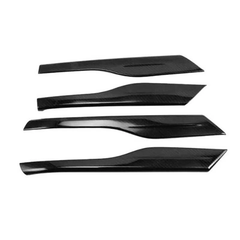 Cubierta de reposabrazos de puerta interior de fibra de carbono para Mitsubishi Outlander 2013-2021 Foto 3 de 4