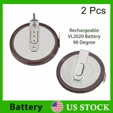 2pcs Battery Fit For Panasonic Vl2020 Bmw Key Remote Fob Rechargeable 90 Degree 2pcs Battery Fit For Panasonic Vl2020 Bmw Key Remote Fob Rechargeable 90 Degree