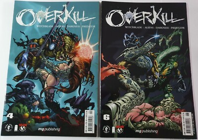 Overkill #4 + #6 / Witchblade / Aliens / Predator / 2001 Dark Horse Comics