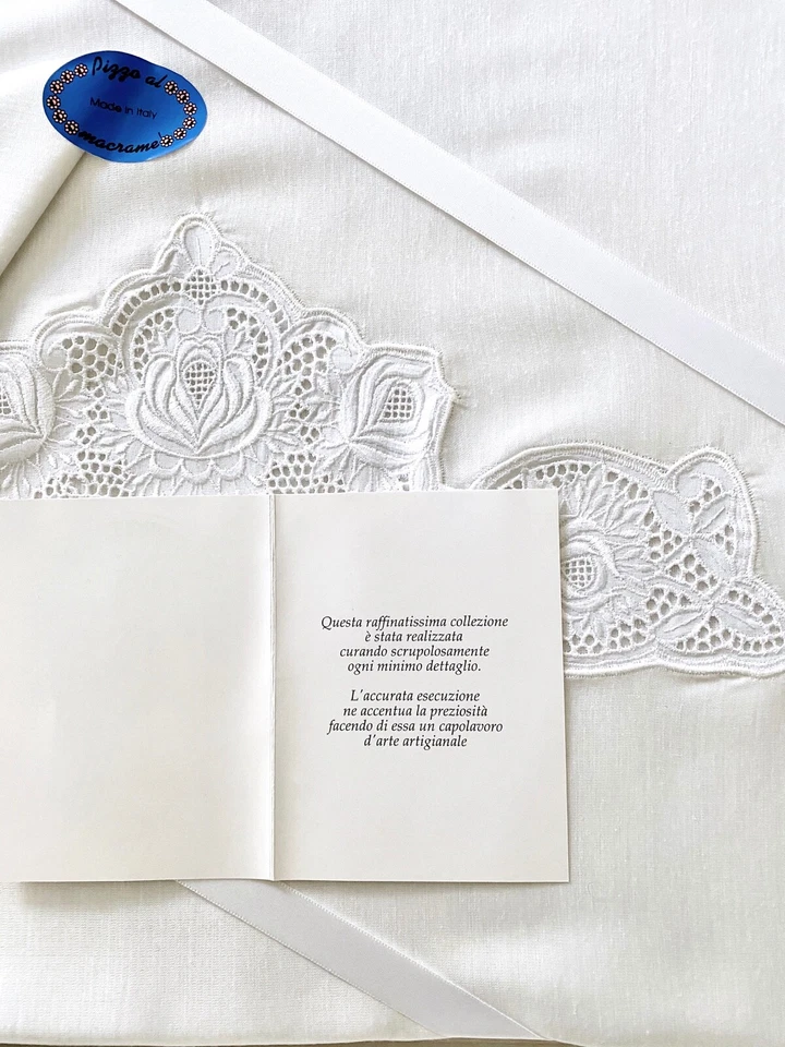 Deluxe Italian Tablecloth Dining Set Satin Embroidered 170x270cm x12people White - Image 2 of 4