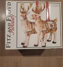 FITZ AND FLOYD HOLIDAY,Reinder Candleholder, 2