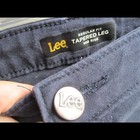 Navy Blue Lee Regular Fit Tapered Leg Mid Rise 18 Medium Cotton Preowned Pants — photo 6