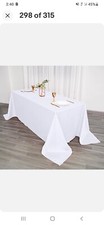 6 pcs 90"x132" Polyester Tablecloths Wedding Party Table Linens Home Kitchen