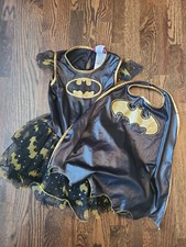 Rubies Batgirl Costume  Cape Tutu Dress Sparkles Girls Size M