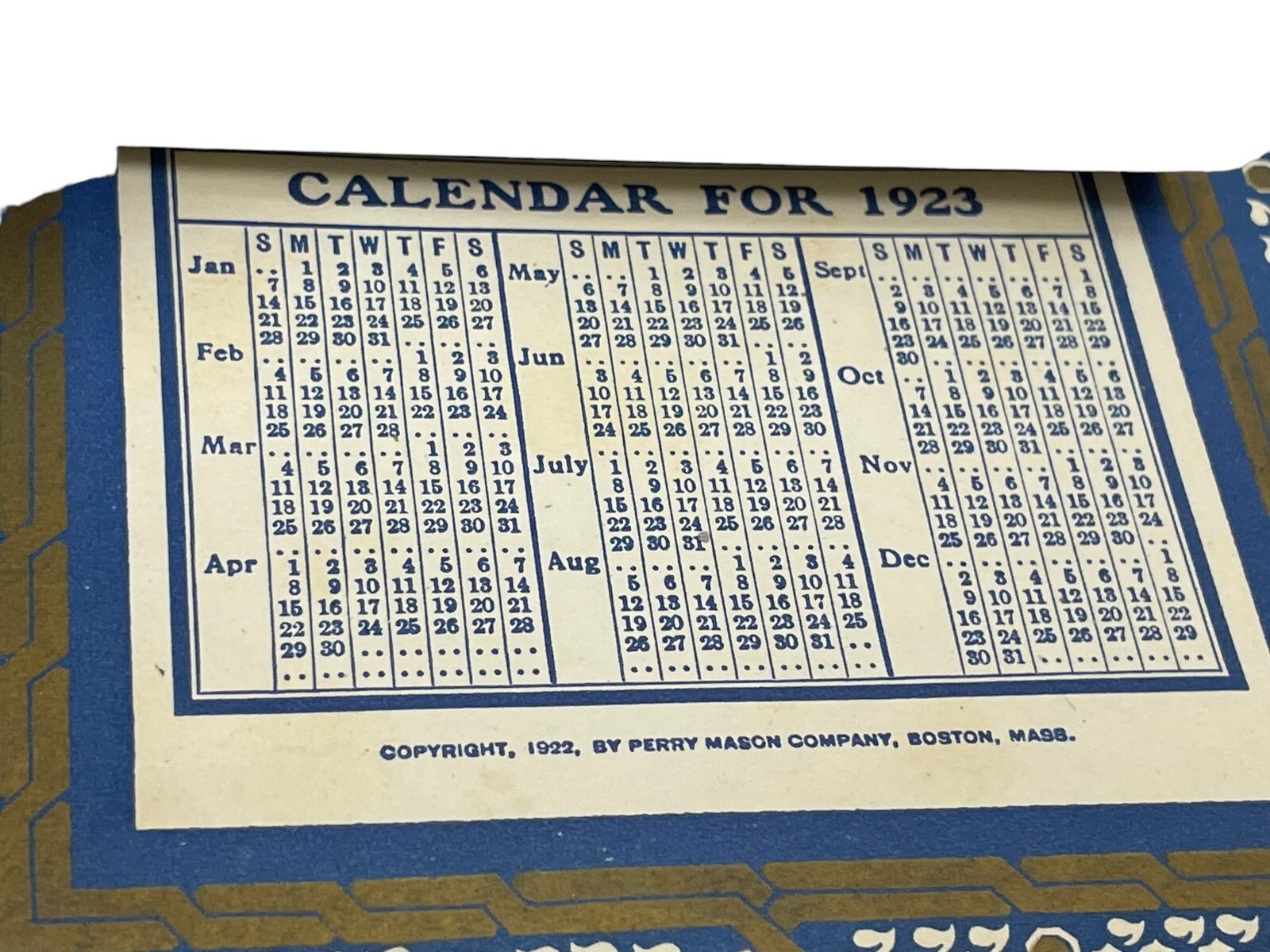 Antique 1923 The Youth's Companion Boston Mass. Desk Calendar Perry Mason  Co. | eBay