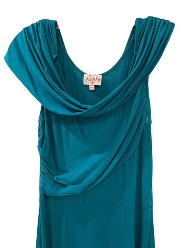 PLENTY by TRACY REESE Teal Turquoise Jersey Knit Maxi Dress Women's Size S - Picture 3 of 4